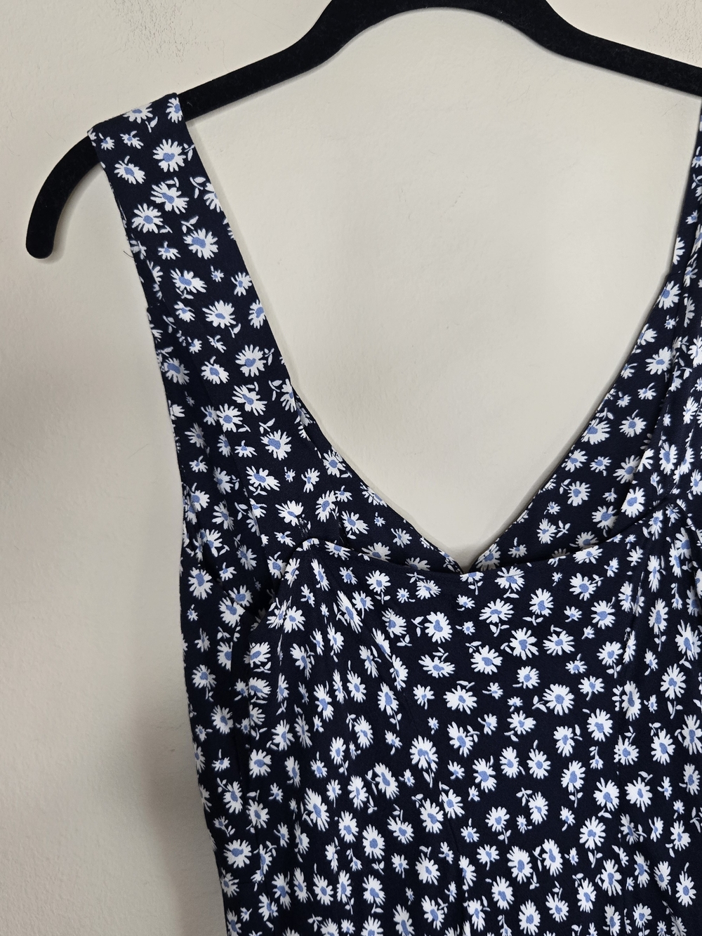 Reformation Beauden Floral Midi Dress Navy Daisy Sleeveless Size Large - Picture 4 of 11